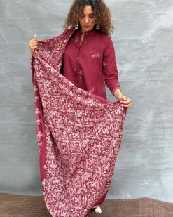 Melody of Meadows Blockprinted Cotton Dupatta