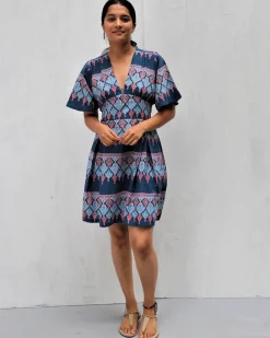 Midnight Dream Hand Block-Printed Cotton Dress -  Neelanjali