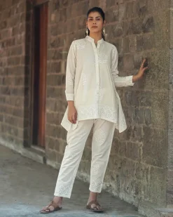 Milk Thistle Ivory Block Printed Top - SFD