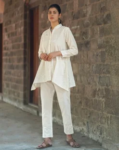 Milk Thistle Ivory Block Printed Top - SFD