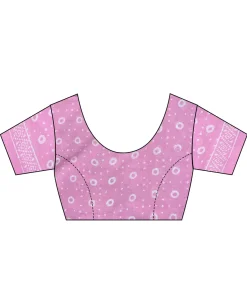 Moon Child Handblock Printed Cotton Saree- Skd