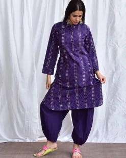 Moray Eel Handblockprinted Cotton Kurta Set Of 2-Sor