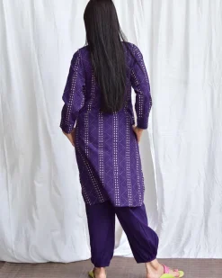 Moray Eel Handblockprinted Cotton Kurta Set Of 2-Sor
