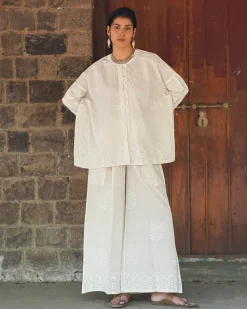 Morning Butter Ivory Block Printed Top - SFD