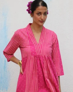 Mrinali Block printed Cotton Kurta Set - Flower Girl