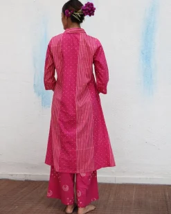 Mrinali Block printed Cotton Kurta Set - Flower Girl