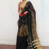 Mrinmoyee Handwoven Linen Zari Saree