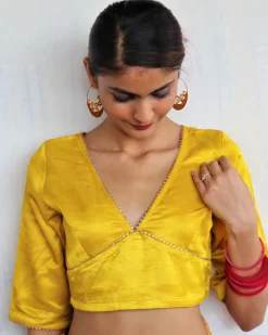 Mudita Mashru Silk Blouse- Roshni
