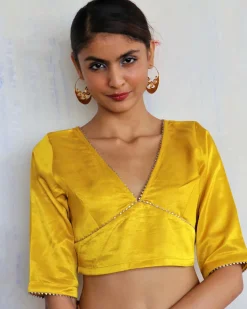 Mudita Mashru Silk Blouse- Roshni