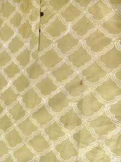 Mustard Handblock printed kurta - Love Despite