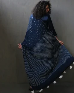 Nadia Handblockprinted  Modal Silk Saree