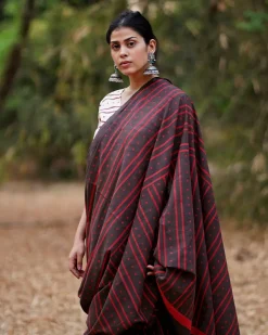 Nadiya Kinare Brown Hand Block Printed Cotton Saree - WW