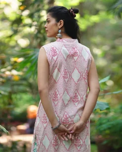Nargis’s Noor Blush Pink Hand Block Print Kurti - MMG