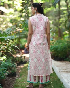 Nargis’s Noor Blush Pink Hand Block Print Kurti - MMG