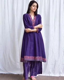 Neelam Handblockprinted Cotton Kurta Set Of 2-Sor