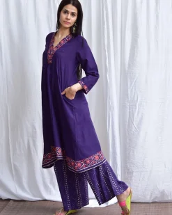 Neelam Handblockprinted Cotton Kurta Set Of 2-Sor
