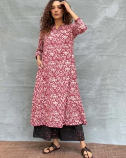 Night’s Sigh Block printed Cotton Kurti