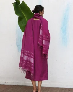 Nora Handwoven Linen Dupatta - Breathe