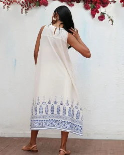 Nuresa Blockprinted Cotton Dress - BGVL