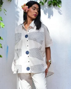 Opulent Whispers Handblockprinted Cotton Top - Vnmn