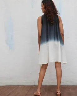 Oreo Truffle Block Printed Cotton Dress - Mono