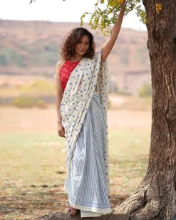 Phir Le Aya Dil Handblock Printed Cotton Saree