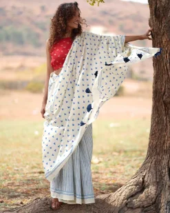 Phir Le Aya Dil Handblock Printed Cotton Saree