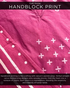 Pink Blockprinted Cotton Kurta Set Of 2