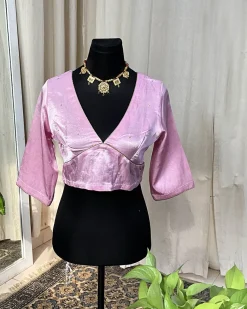 Pink Mashru Silk Blouse - Love Despite
