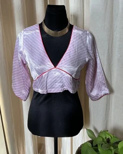 Pink Mashru Silk Blouse - Love Despite