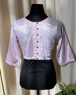 Pink Mashru Silk Blouse - Love Despite