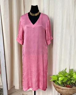Pink Modal Silk Dress - Love Despite