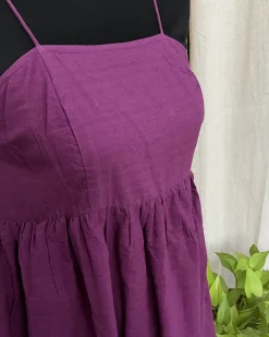 Purple Handwoven Linen Dress - Love Despite