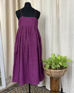 Purple Handwoven Linen Dress - Love Despite