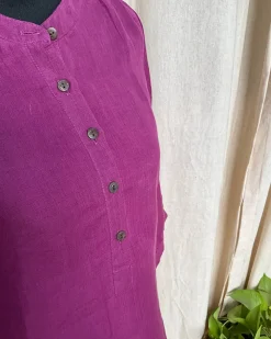 Purple Handwoven Linen Top - Love Despite
