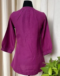 Purple Handwoven Linen Top - Love Despite