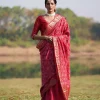 Radha Blockprinted Dola Silk Saree - RB