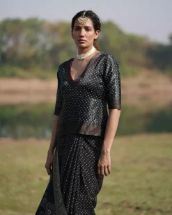 Radhika Blockprinted Mashru Silk Blouse - RB