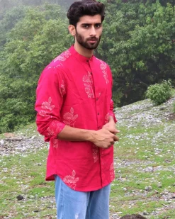 Rani Floral Block Printed Cotton Shirt