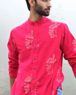 Rani Floral Block Printed Cotton Shirt