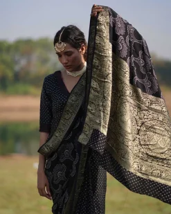 Rasika Blockprinted Dola Silk Saree - RB