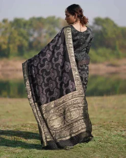 Rasika Blockprinted Dola Silk Saree - RB