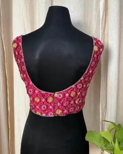 Red HandBlock Printed Blouse - Love Despite