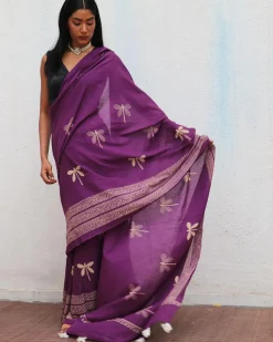 Renaissance Handblockprinted Cotton Saree - Fmtm