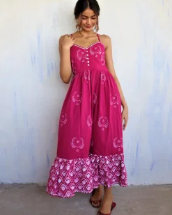 Reyhana Hand Block-Printed Cotton Dress - Juhi