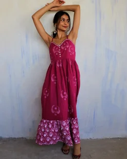 Reyhana Hand Block-Printed Cotton Dress - Juhi