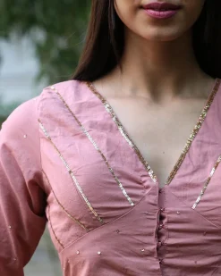 Rosewood Mulmul Cotton Blouse - Jugnoo