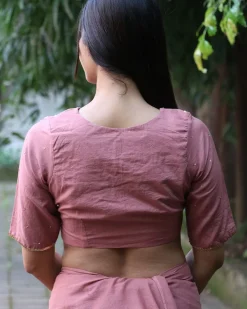 Rosewood Mulmul Cotton Blouse - Jugnoo