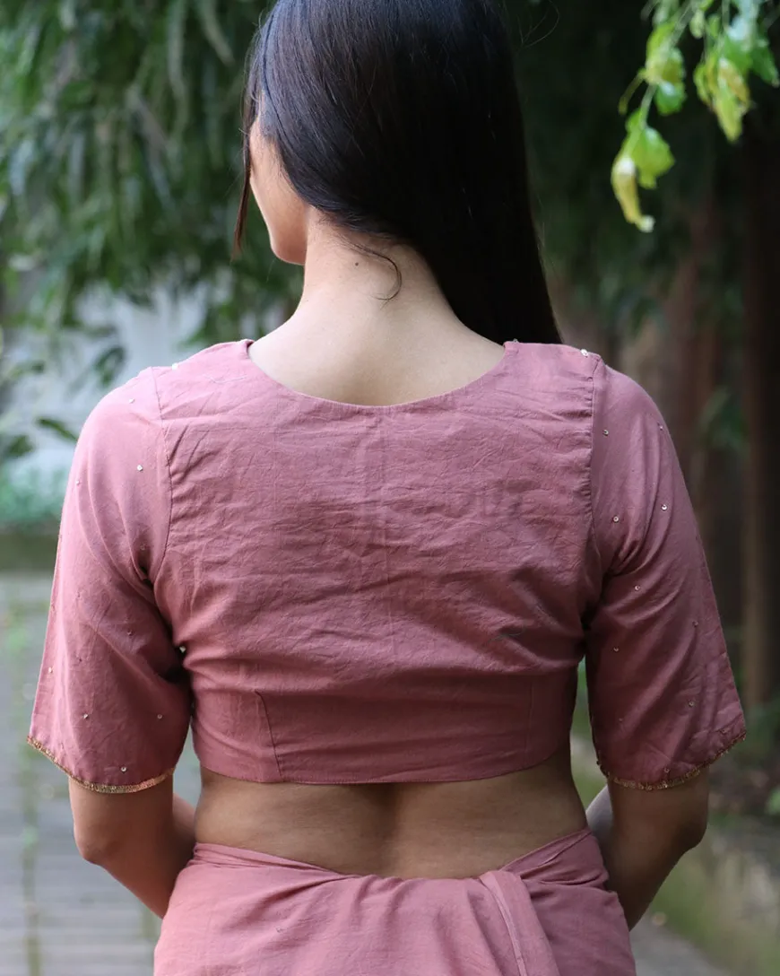 Rosewood Mulmul Cotton Blouse - Jugnoo