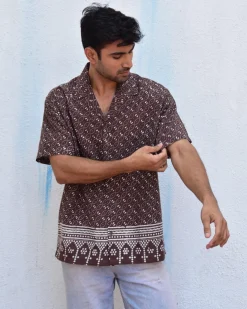 Rustic Rhapsody Handblockprinted Pure Cotton Shirt